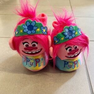 Dreamworks Trolls Poppy Pink Girl Slippers Toddler Size 5-6